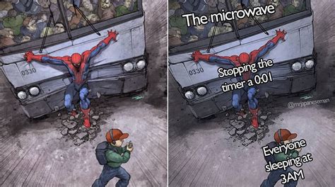 This music gets you so pumped to deliver some PIZZAS. . Spiderman bus meme